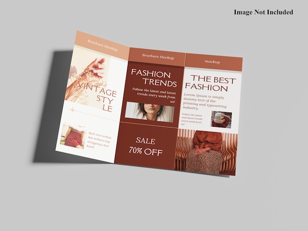 Brochure a4 trifold mockup