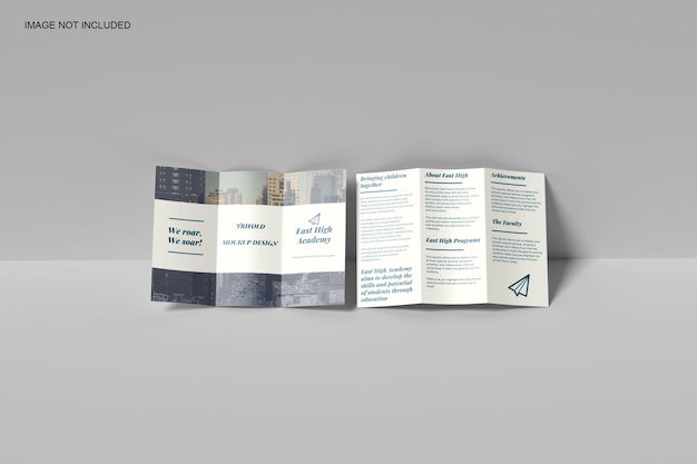 A4 Trifold Brochure Mockup