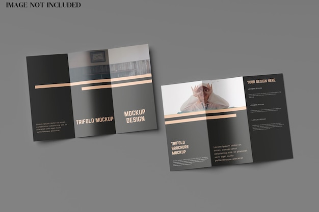 A4 trifold brochure mockup