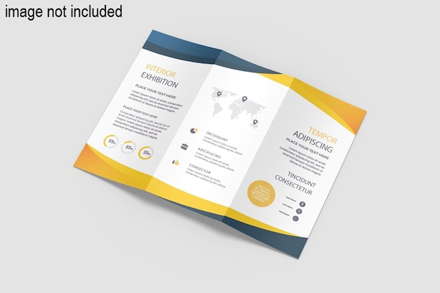 Brochure a4 trifold mockup