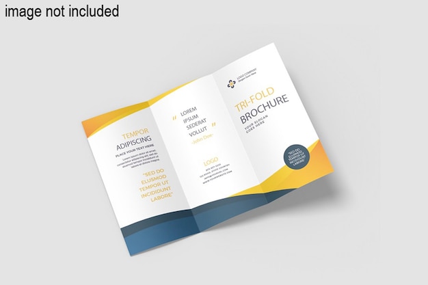 A4 trifold brochure mockup