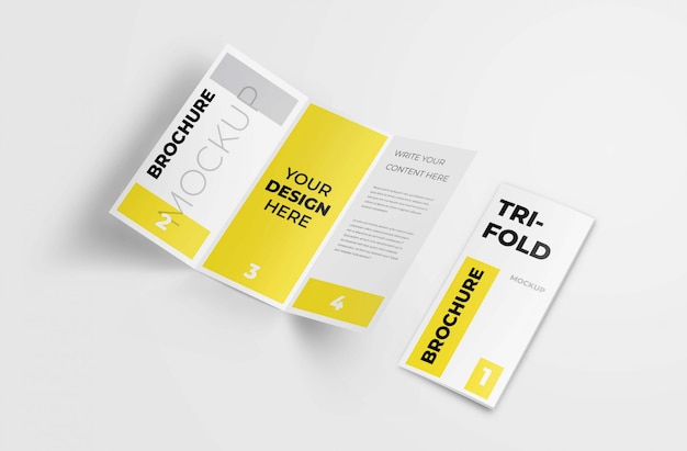 Mockup brochure a tre ante a4