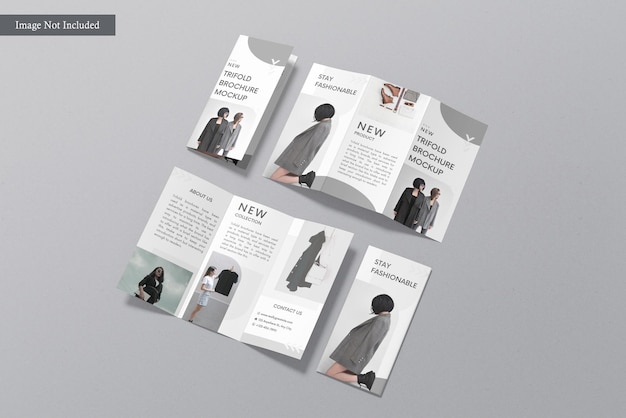 A4 trifold brochure mockup