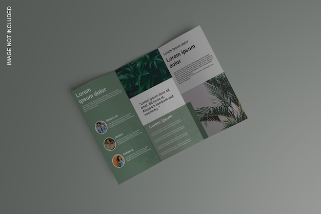 Mockup di brochure a tre ante a4