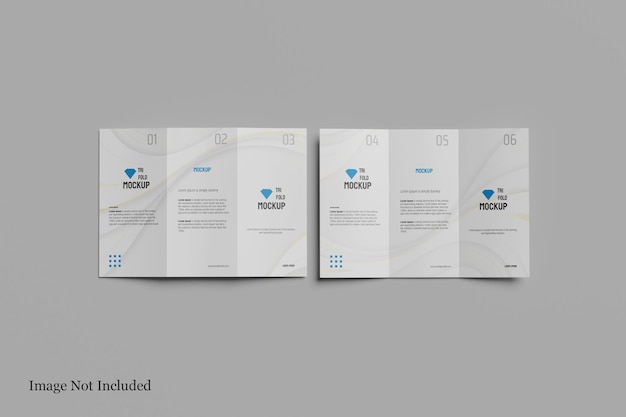 Mockup di design a tre ante a4