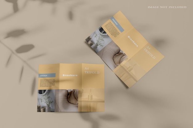 PSD a4 trifold mockup