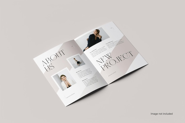 A4 tweevoudige brochure mockup