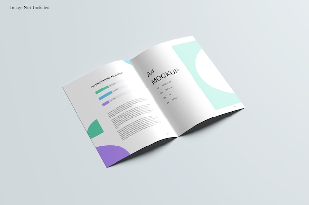 A4 tweevoudige brochure mockup