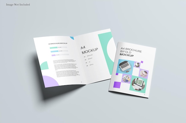 A4 tweevoudige brochure mockup