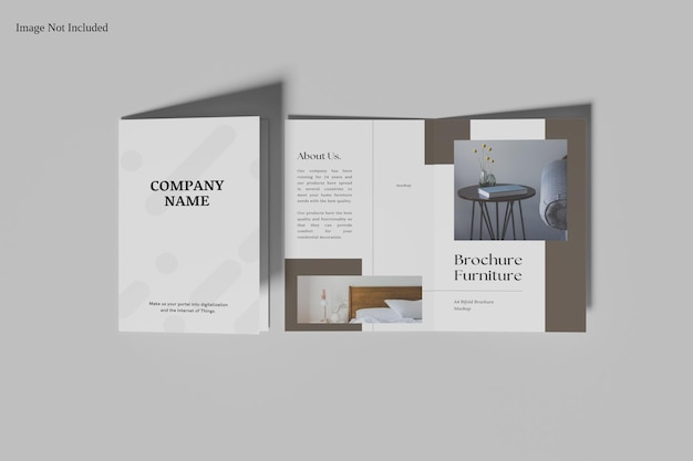 A4 tweevoudige brochure mockup