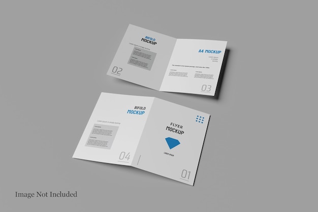 A4 tweevoudige brochure mockup