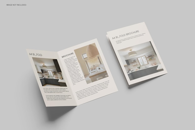 A4 tweevoudige brochure mockup