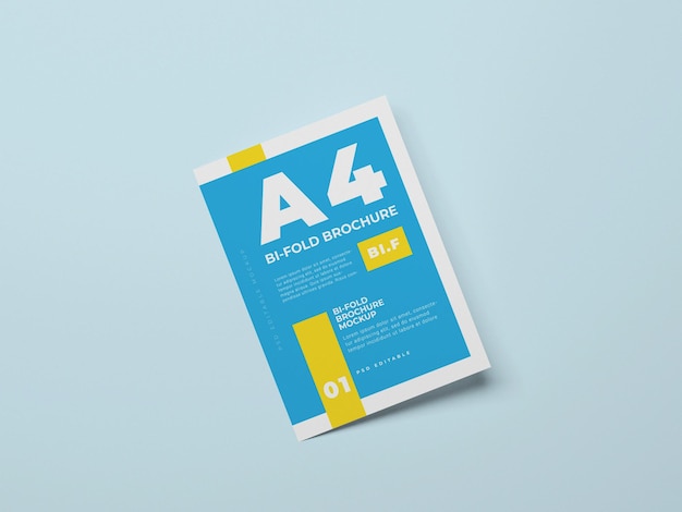 A4 tweevoudige brochure mockup