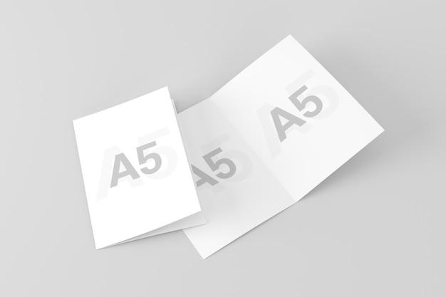 A5 / a5 bifold brochure mockup