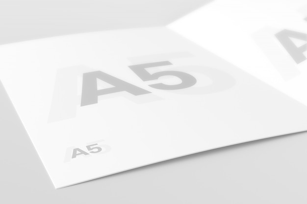 A5 / a5 bifold brochure mockup