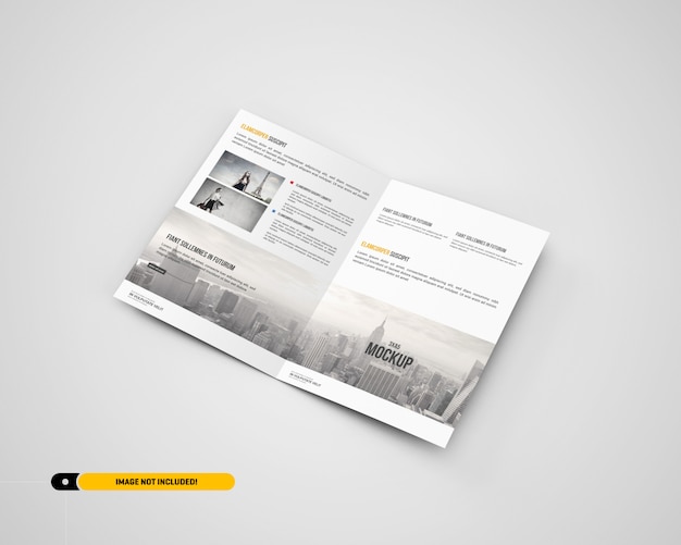 a5 / a5 bifold brochure mockup