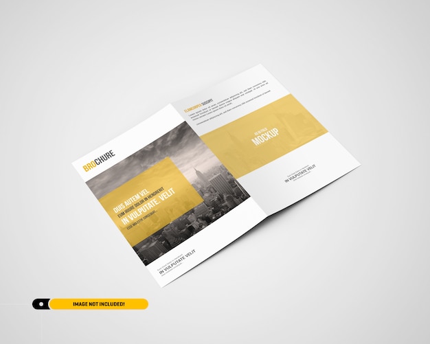 PSD a5 / a5 bifold brochure mockup