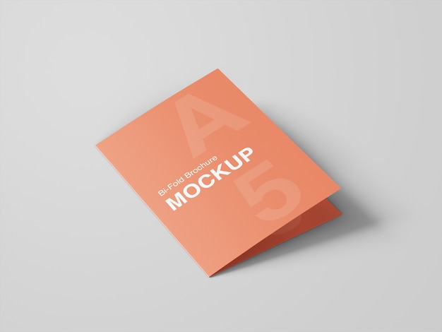 A5 bifold brochure mockup template