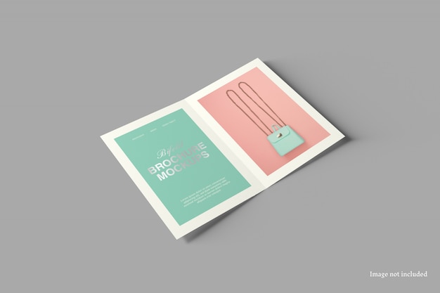 A5 bifold brochure mockup