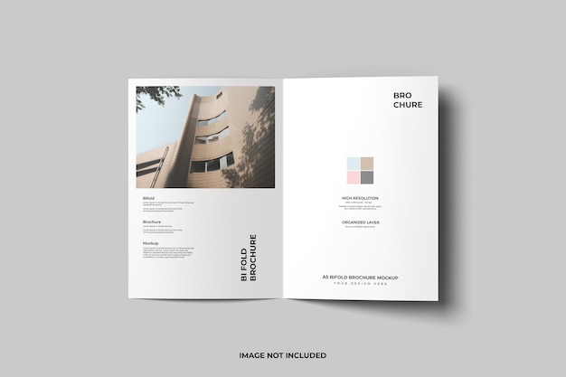 PSD a5 bifold brochure mockup