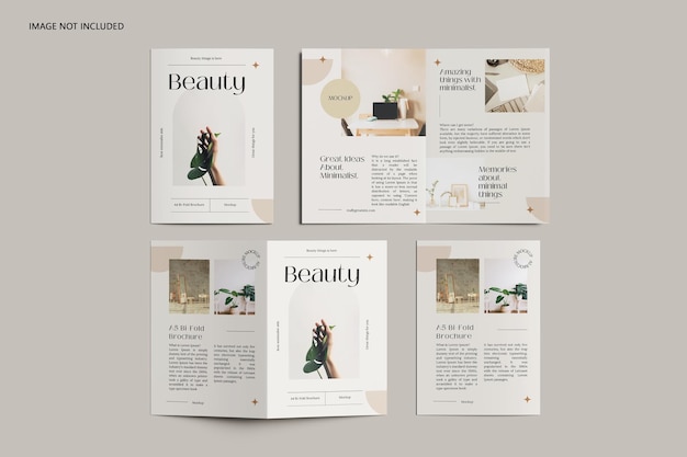 Mockup di brochure bifold a5