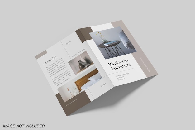 A5 bifold brochure mockup