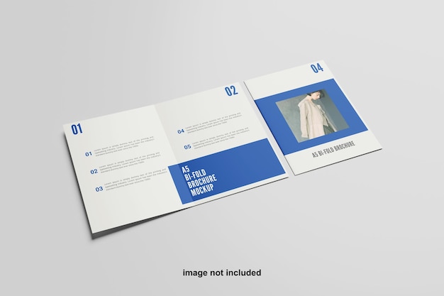 A5 bifold brochure mockup