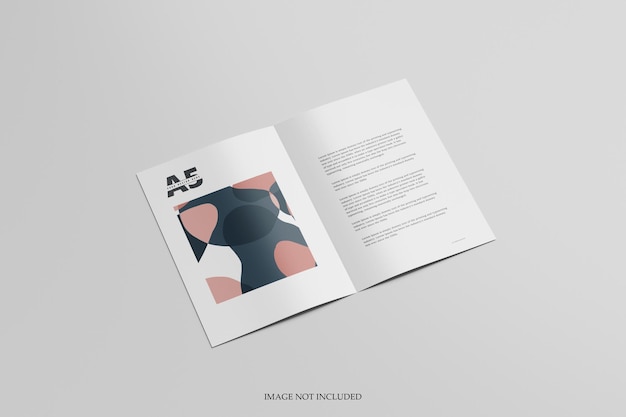 PSD mockup di brochure bifold a5