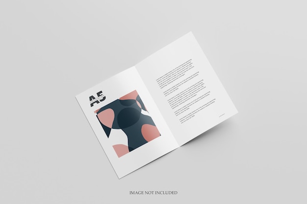 A5 bifold brochure mockup