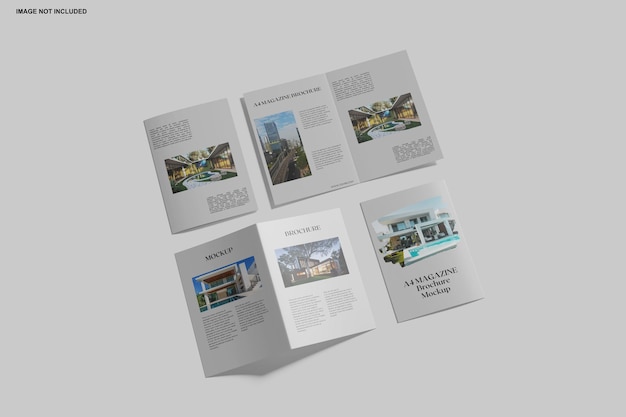 a5 bifold brochure mockup
