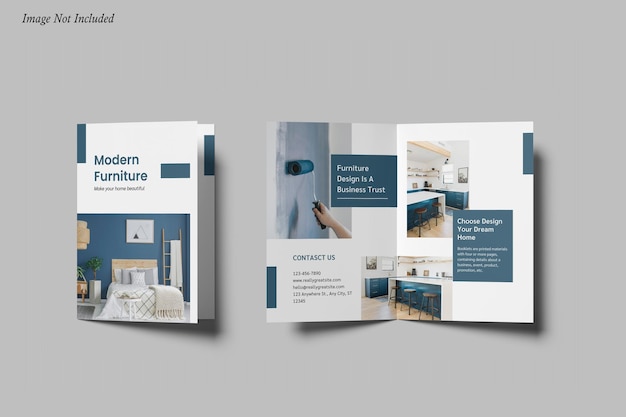 Mockup di brochure bifold a5