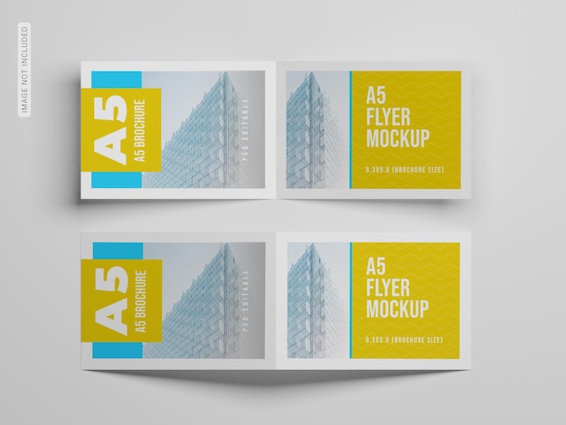 A5 bifold brochure mockup