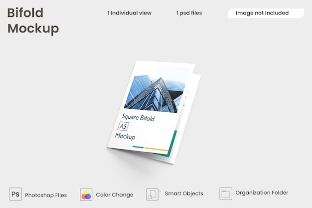Mockup bifold a5 premium psd