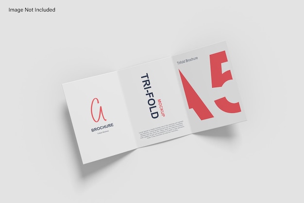 A5 driebladige brochure mockup