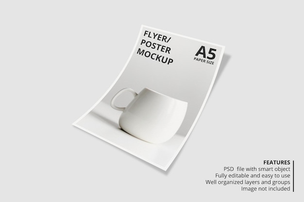 A5 flyer brochure mockup ontwerp