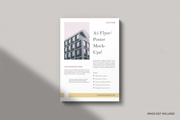 a5 flyer poster mockup