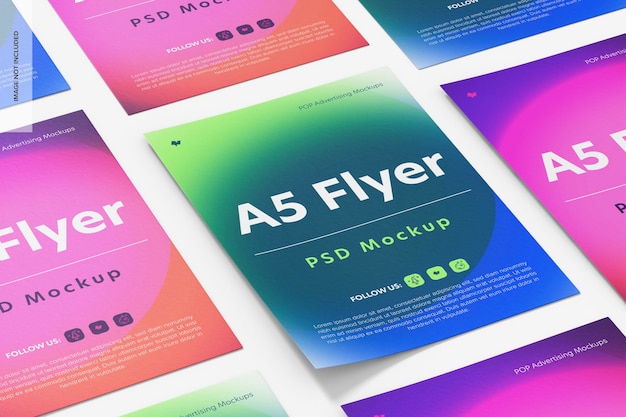 A5 flyers set mockup