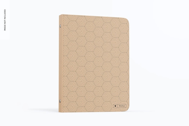 PSD a5 kraft ring binder mockup