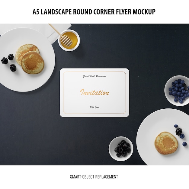 a5 landscape flyer mockup