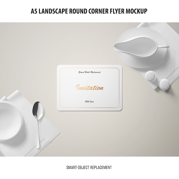 a5 landscape flyer mockup