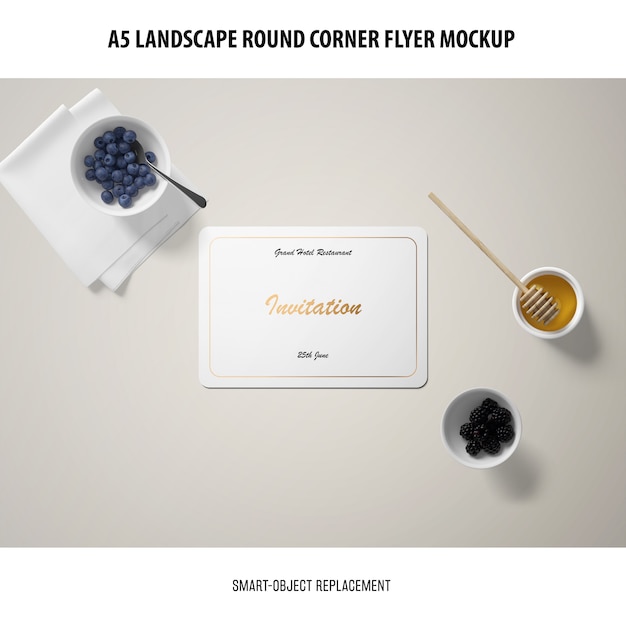 a5 landscape flyer mockup