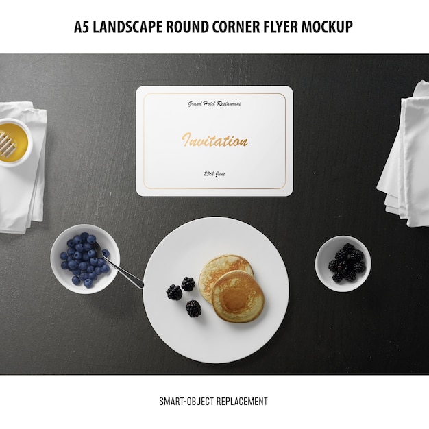 a5 landscape flyer mockup