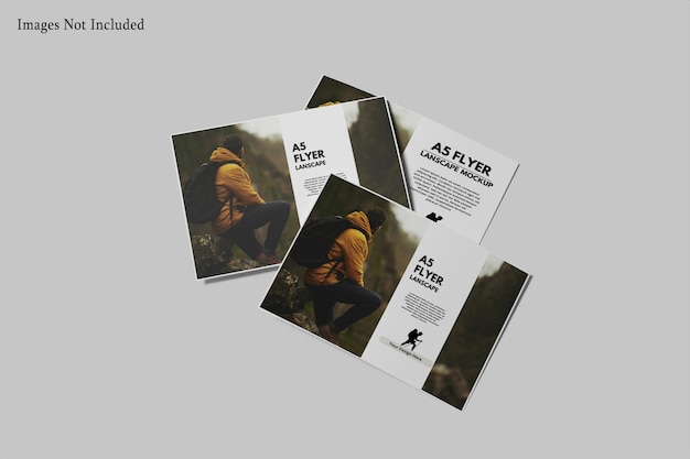 A5 liggende flyer Mockup