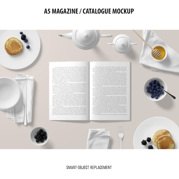 A5 Magazine Catalogue Mockup