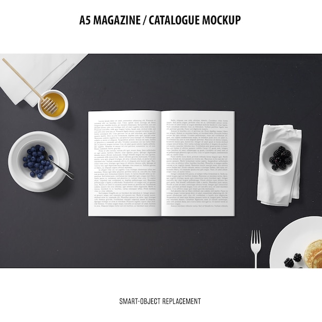 A5 Magazine Catalogue Mockup