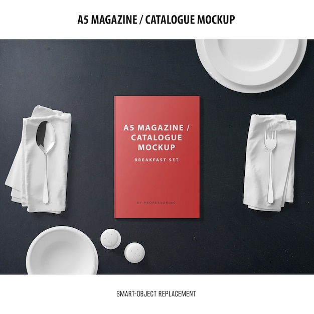 a5 magazine catalogue mockup