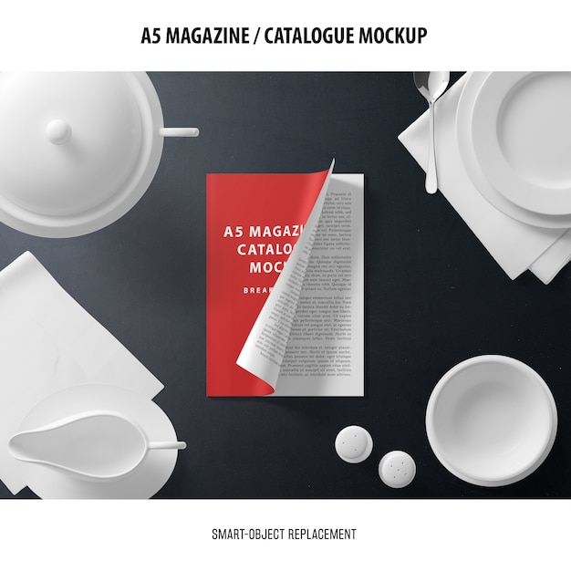 A5 Magazine Catalogue Mockup