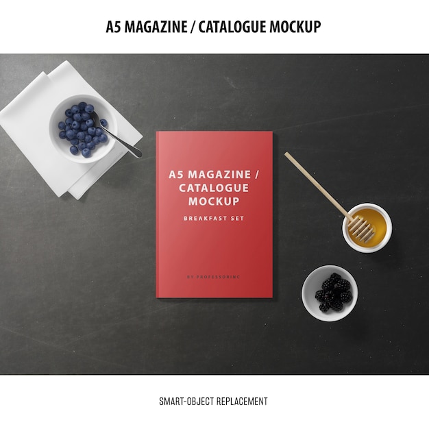 a5 magazine catalogue mockup