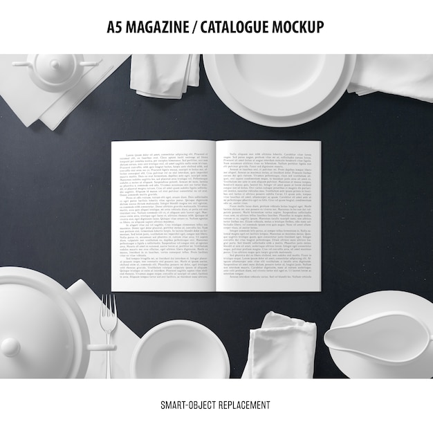 A5 Magazine Catalogue Mockup