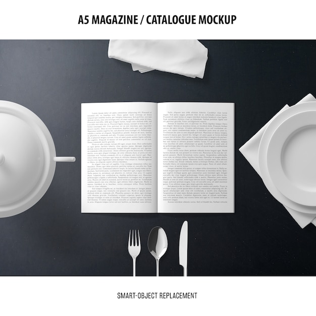 A5 Magazine Catalogue Mockup